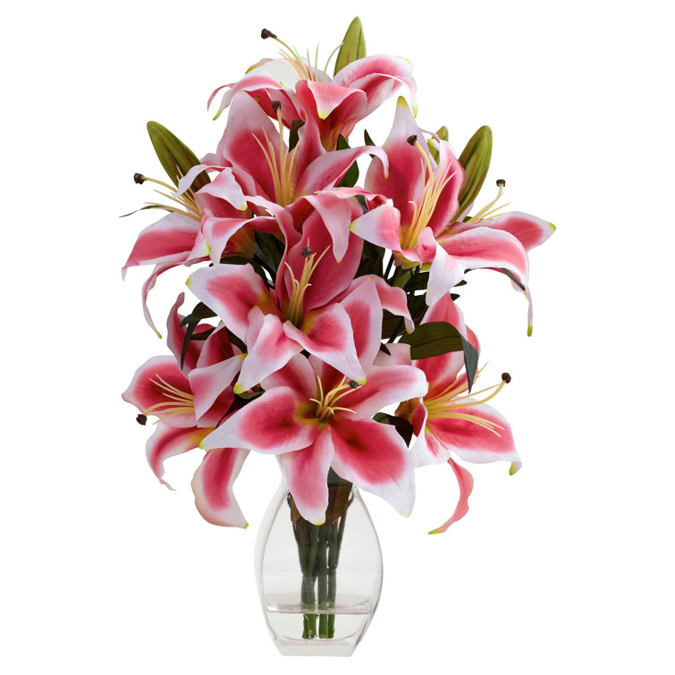 Primrue Lilies Arrangement in Vase Reviews Wayfair Canada